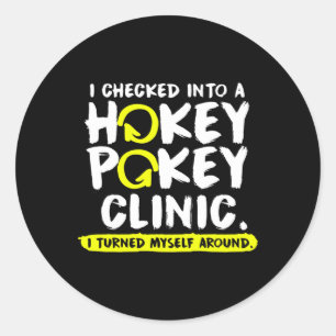 Sticker Rond Fun Hokey Pokey Clinique Hockey Pokey Cadeau