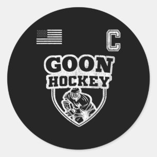 Sticker Rond Fun Ice Hockey - Team Goe Capitaine
