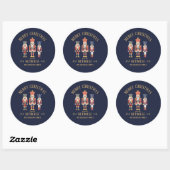 Sticker Rond Fun Joyeux Noël de Nuthouse Nutcracker (Feuille)