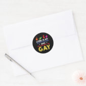 Sticker Rond Fun LGBT Gay pride Mois Sensibilisation ASL Langue (Enveloppe)