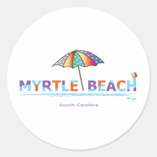 Sticker Rond Fun Myrtle Beach, SC (Devant)
