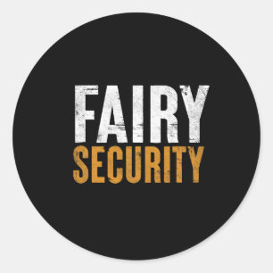 Sticker Rond Fun Parents Laze Easy Costume Fairy Sécurité Hallo