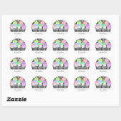 Sticker Rond Fun Pastel Cupcakes (Feuille)