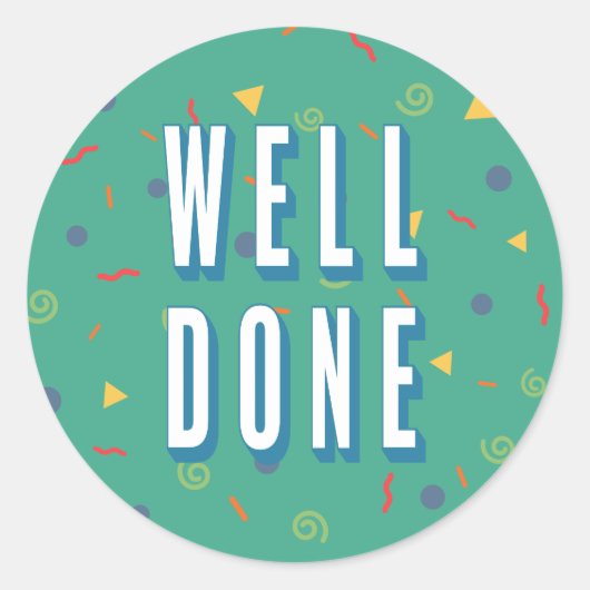 Sticker Rond Fun pattern (Devant)