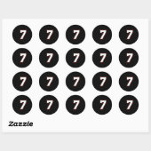 Sticker Rond Fun Six Seven 6 7 Meme Design  (Feuille)