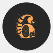 Sticker Rond Fun Six Seven 6 7 Meme Design Couples Halloween (Devant)