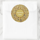 Sticker Rond Fun Sparkle Glitzy Birthday (Sac)