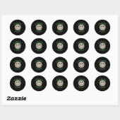Sticker Rond Fun St Patrick Day Feed Lucky Smile Face Meme (Feuille)