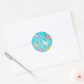 Sticker Rond Fun Summer Pool Party (Enveloppe)