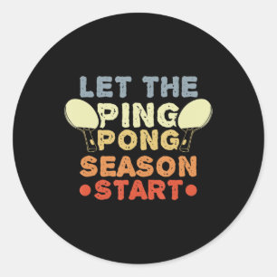 Sticker Rond Fun Table Tennis Quersey pour Ping Pong Player