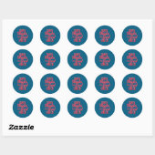Sticker Rond Fun Tee pour personnes grosses aux cuisses épaisse (Feuille)