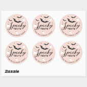 Sticker Rond Fun Traitements Éffrayants Halloween Ghost & Bats  (Feuille)