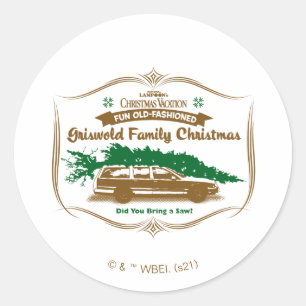 Sticker Rond Fun Vieux Noël Griswold