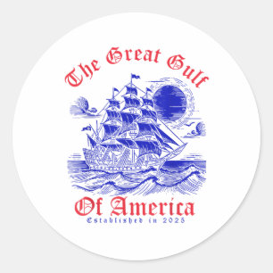 Sticker Rond Fundy Golfe De L'Usa Trump Grand Golfe De L'Usa Es