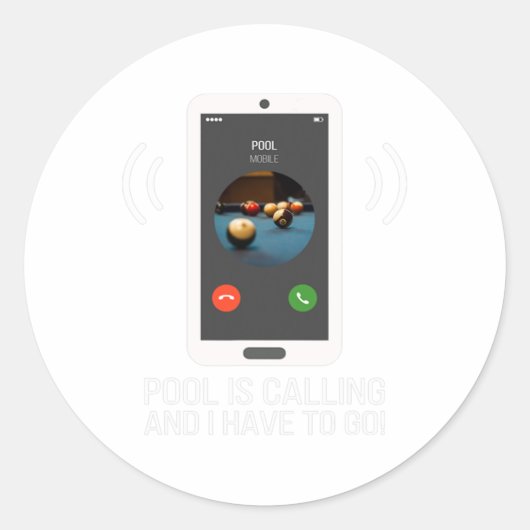 Sticker Rond Fundy Pool Appelle Pour Pool Player - Billard (Devant)