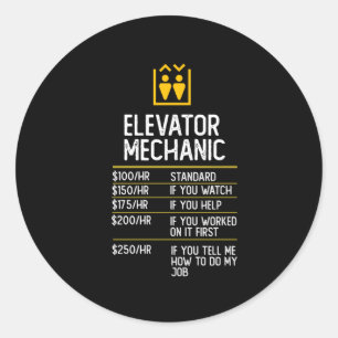 Sticker Rond funeste idée de cadeau amusant pour le mécanicie