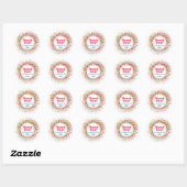 Sticker Rond Funfetti Merci Favoriser (Feuille)