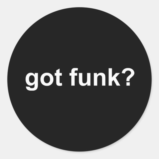 Sticker Rond Funk Black (Devant)