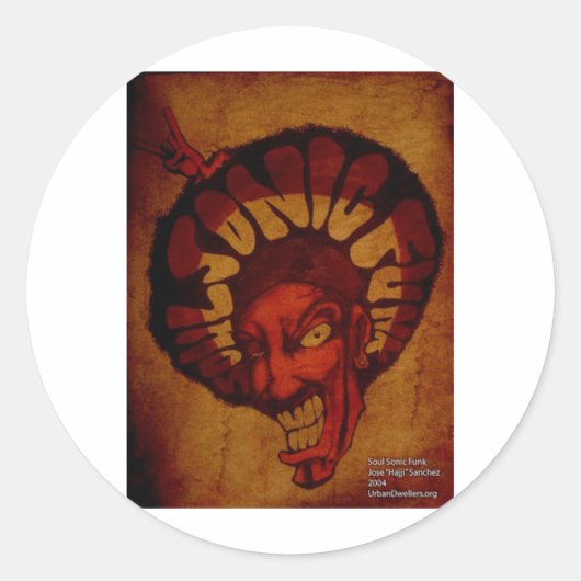 Sticker Rond funk de Zulu soulsonic (Devant)