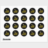 Sticker Rond Funky Australian Breakdance Coach Tumbling Break D (Feuille)