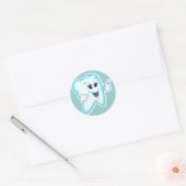 Sticker Rond Funky Dental Hygienist (Enveloppe)