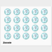 Sticker Rond Funky Dental Hygienist (Feuille)