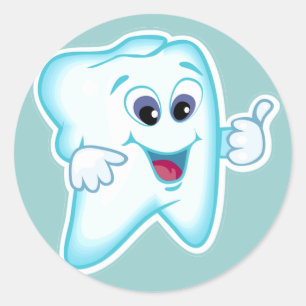 Sticker Rond Funky Dental Hygienist