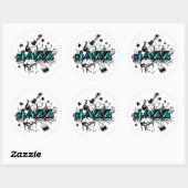 Sticker Rond Funky Jazz (Feuille)