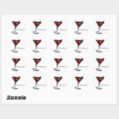 Sticker Rond Funky martini Fun Bridesmaid Faveurs (Feuille)