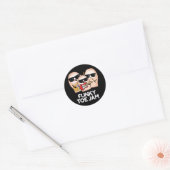 Sticker Rond Funky Toe Jam Funny Music Pun Dark BG (Enveloppe)
