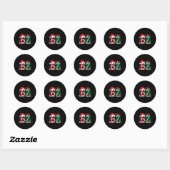 Sticker Rond Funny 67 Christmas 6 7 Six Seven Meme 6 7 Matching (Feuille)