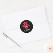 Sticker Rond Funny 67 Days Of School Pencil Bow Design  (Enveloppe)