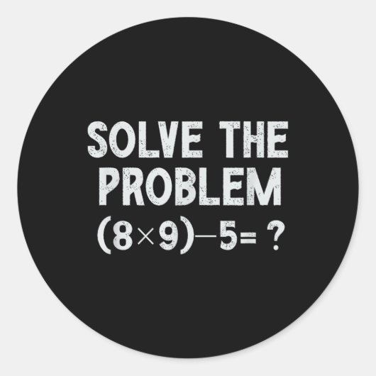 Sticker Rond Funny 67 Meme Pemdas Elementary Math Teacher Brain (Devant)