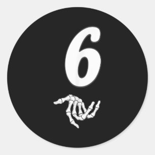 Sticker Rond Funny 67 Six Sept Couple Mème Correspondant Hallow