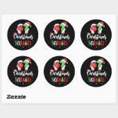 Sticker Rond Funny 67 Six Seven Brianrot Christmas Squad (Feuille)