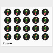 Sticker Rond Funny 67 Six Seven Meme Couple Matching Christmas  (Feuille)