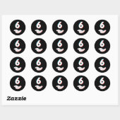 Sticker Rond Funny 67 Six Seven Meme Couple Matching Halloween  (Feuille)