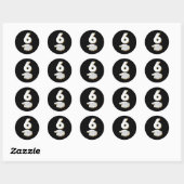 Sticker Rond Funny 67 Six Seven Meme Couple Matching Halloween (Feuille)