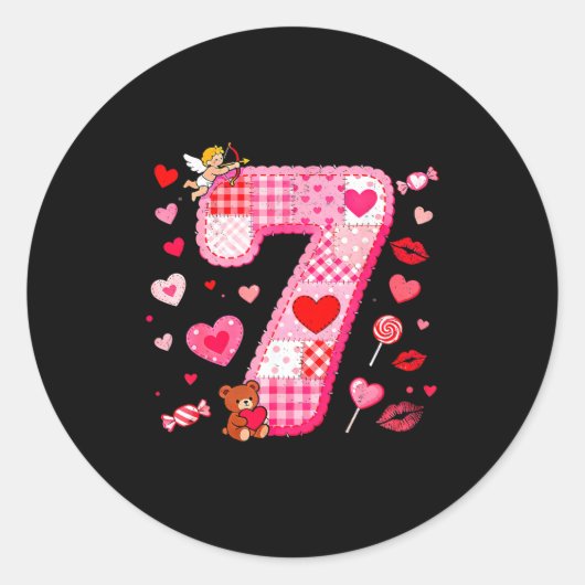 Sticker Rond Funny 67 Valentine Meme Couple Matching Love  (Devant)
