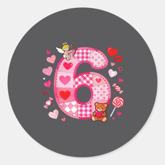 Sticker Rond Funny 67 Valentine Meme Couple Matching Love  (Devant)