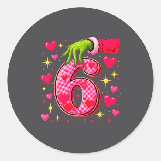 Sticker Rond Funny 67 Valentine Meme Couple Matching Love  (Devant)