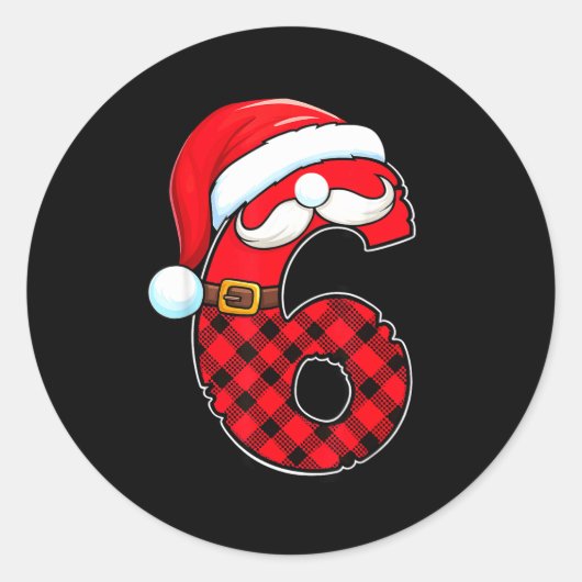 Sticker Rond Funny 6 7 Couples Christmas Costume Matching Outfi (Devant)