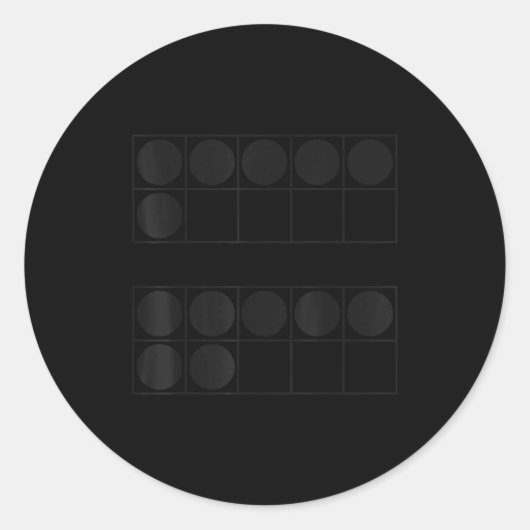 Sticker Rond Funny 6 7 Number Teachers Students Six Seven Meme (Devant)