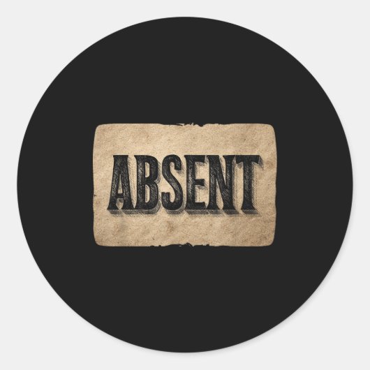 Sticker Rond Funny Absent Speech Costume For Boys And Girls  (Devant)