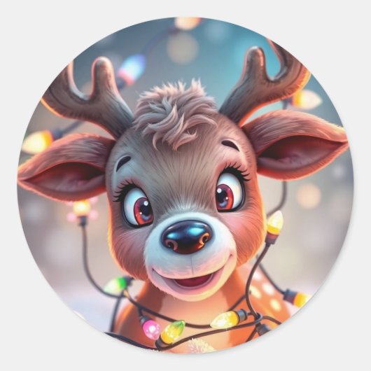 Sticker Rond Funny animal art – perfect gift for animal lovers (Devant)