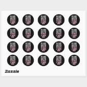 Sticker Rond Funny Aunt Niece Mini Her Matching Family Quote  (Feuille)