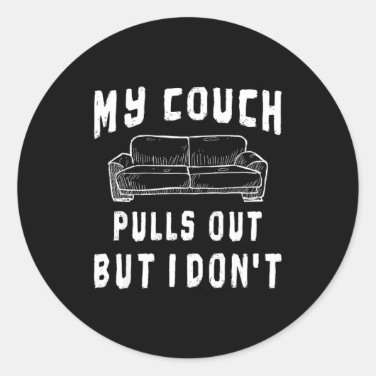 Sticker Rond Funny Bachelor Party S Pull Out Mens Humor Sarcast (Devant)
