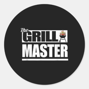 Sticker Rond Funny Barbecue Grill Master Bbq Lovers Bar-b-q Gif