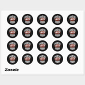 Sticker Rond Funny Basketball Mom 67 Meme Proud Mama Design (Feuille)