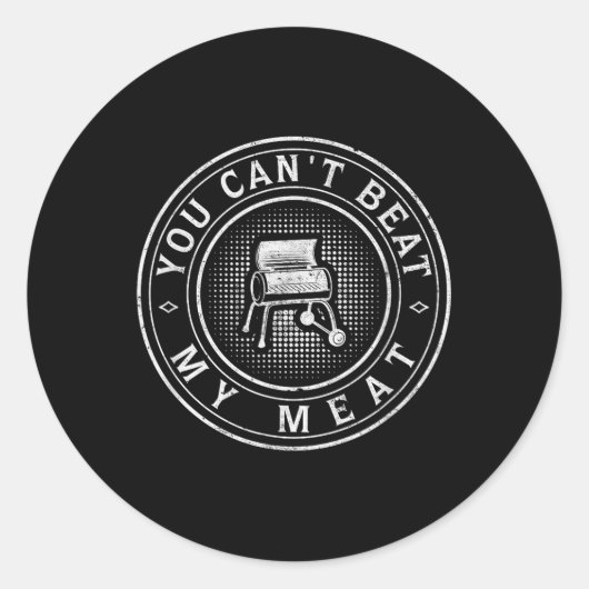 Sticker Rond Funny Bbq Pit Reverse Flow Fumeur Accessoire Grill (Devant)